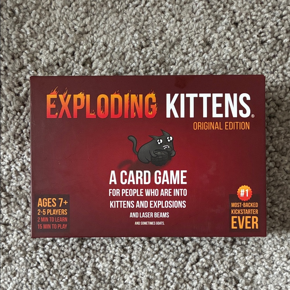 Exploding Kittens Original Edition Card Game - Red